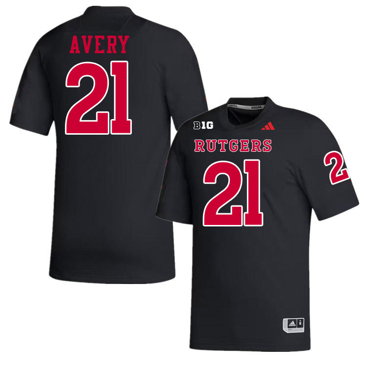 Rutgers Scarlet Knights #21 Tre Avery College Football Jerseys,Uniforms-Black Rutgers Scarlet Knights #21 Tre Avery College Football Jerseys,Uniforms-Black